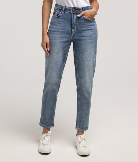 Jeansy damskie mom jeans MATEA 9840 BRUSHED USED