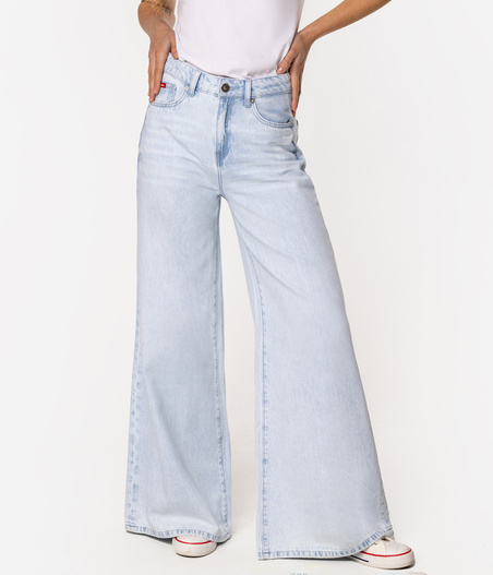 Jeansy damskie wide leg APRIL 3165 LIGHT USED
