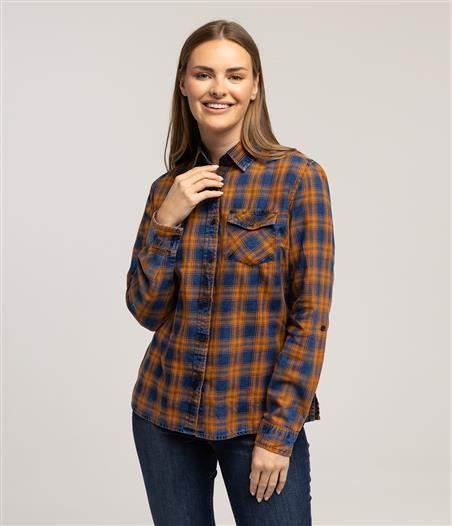 Koszula damska regular ANABEL 6202 BROWN SUGAR