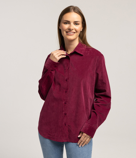 Koszula damska oversize ROSALYN 6000 WINE